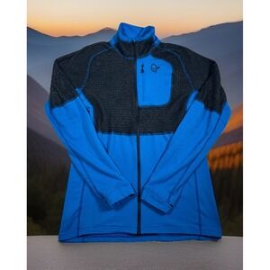 Norrona Lyngen Alpha90 Raw Jacket Men M Hot Saphire Full Zip Fleece Chest Pocket